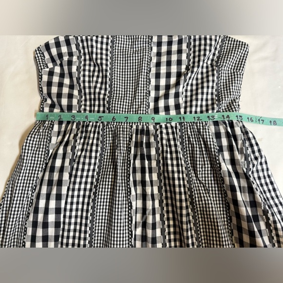 CROSBY by Mollie Burch Black and White Gingham ruffle strap midi dress size S - Picture 15 of 16